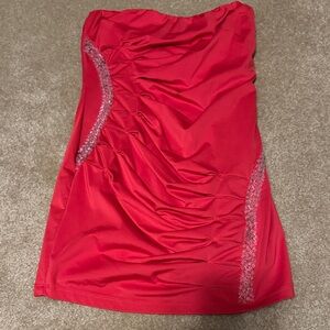 Forever 21 Vibrant Red Strapless Dress